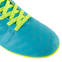 حذاء كرة القدم CLR 500 FGللأطفال لملاعب النجيل الصناعي بشريط لاصق - أزرق/ أصفر