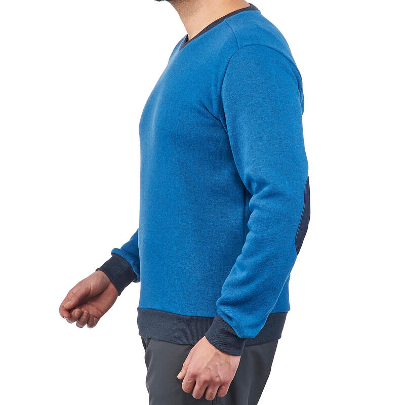 Pull randonnée nature homme NH150 bleu clair