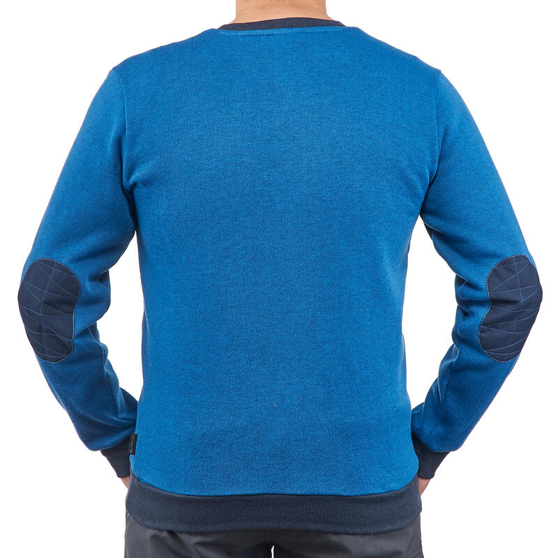 Pull randonnée nature homme NH150 bleu clair