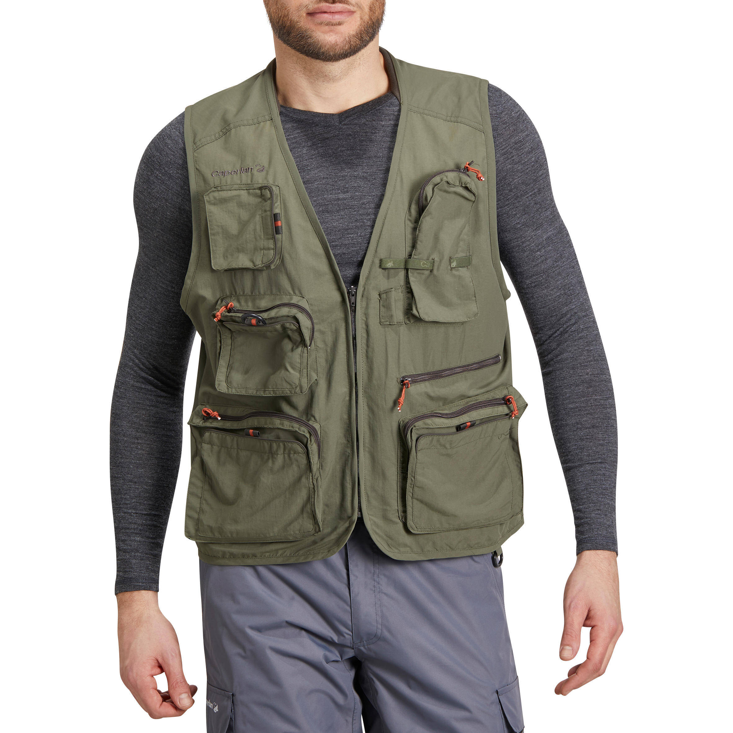 Fishing Gilet 500 Khakhi -  3