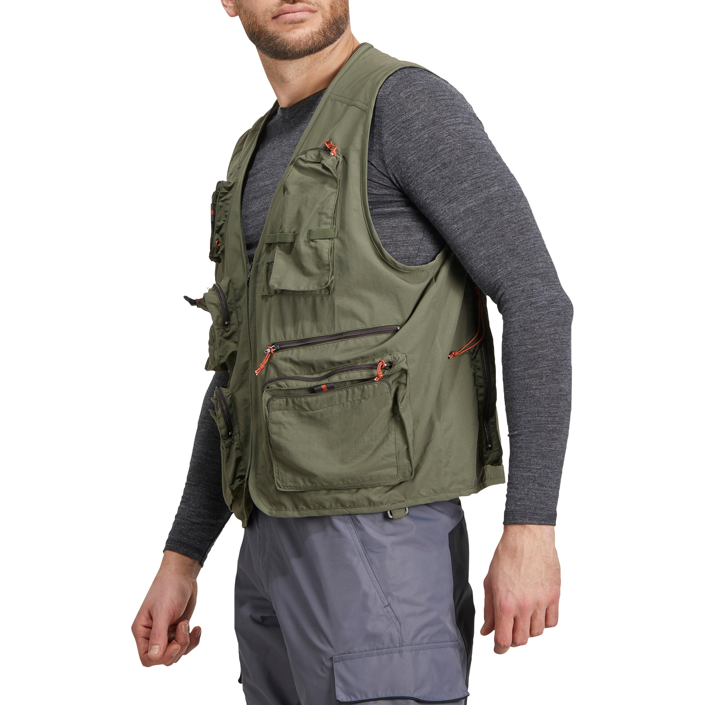 Fishing gilet 500 - Khaki 6/21