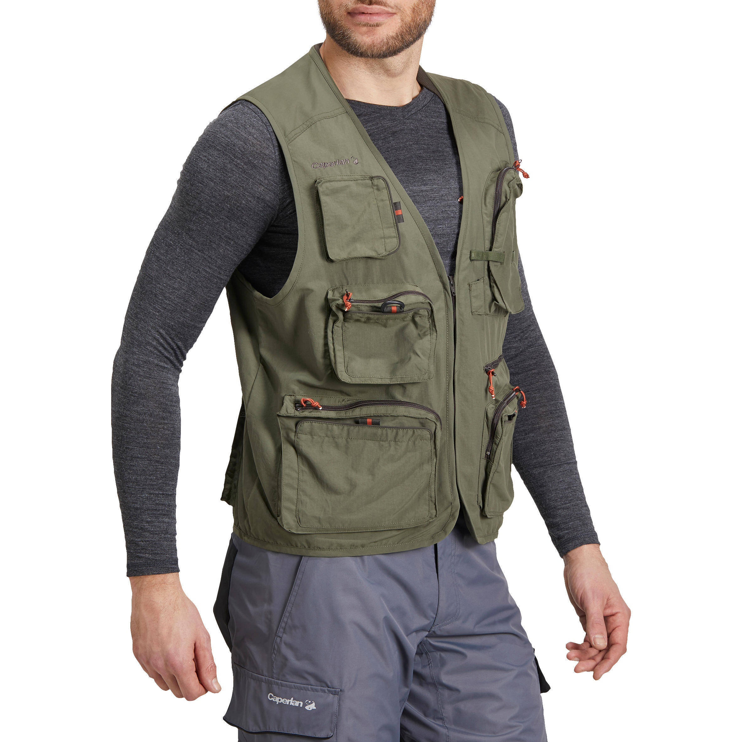 Fishing Gilet 500 Khakhi -  4