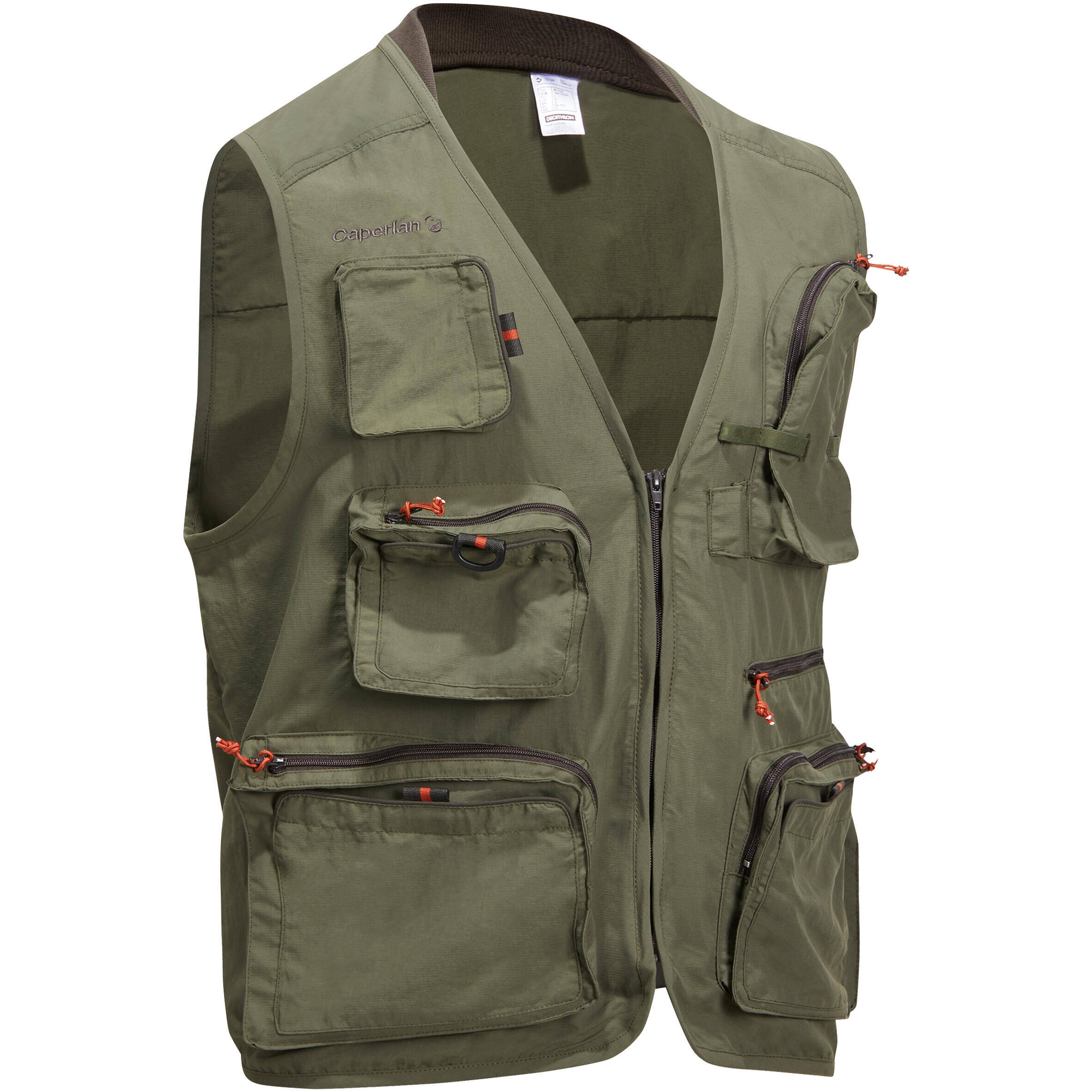 Fishing Gilet 500 Khakhi -  1