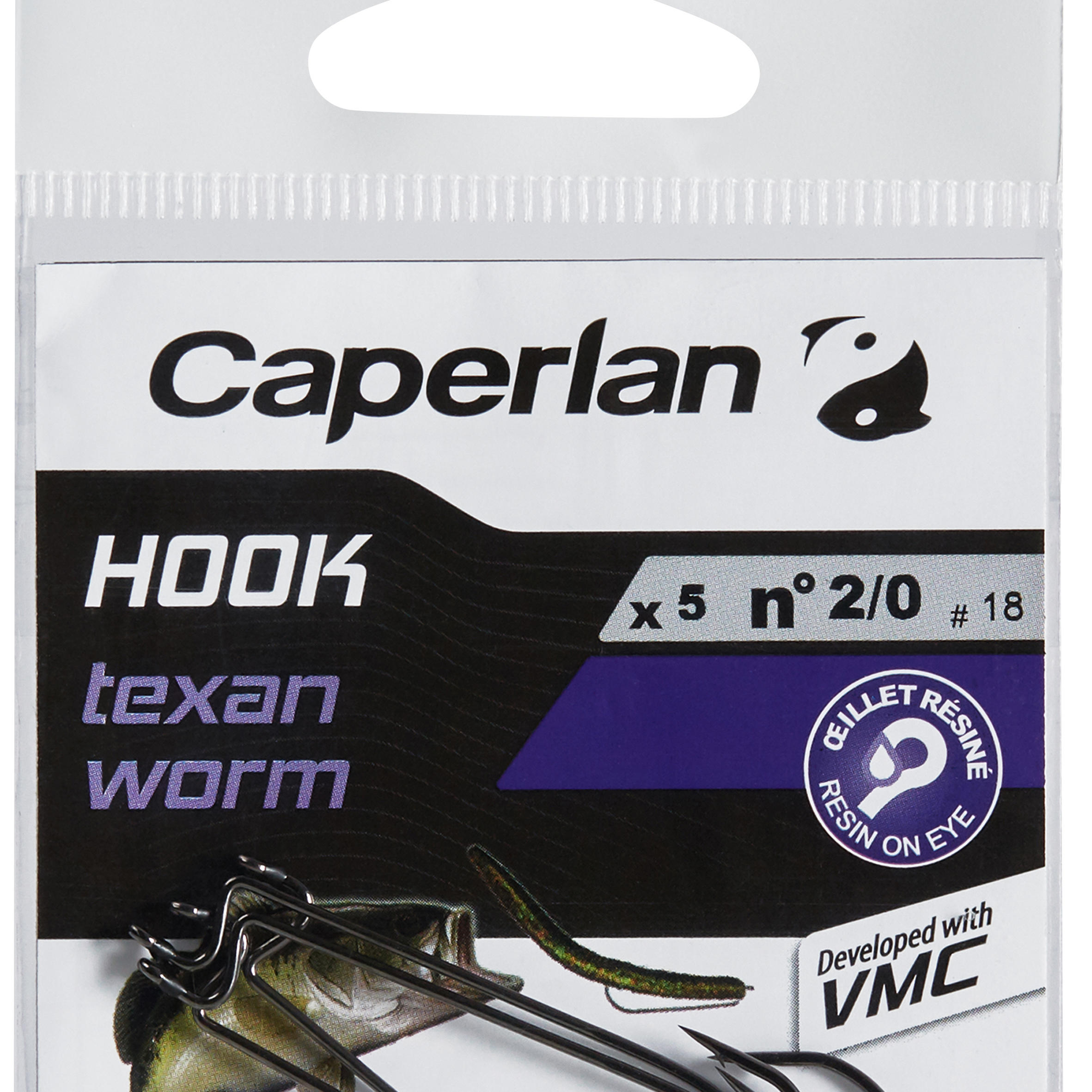 TEXAN FISHING HOOK TEXAN WORM 1/0 - CAPERLAN