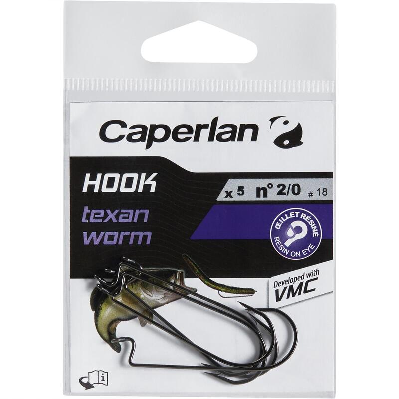 ANZUELO TEXAN PESCA HOOK TEXAN WORM 1/0 