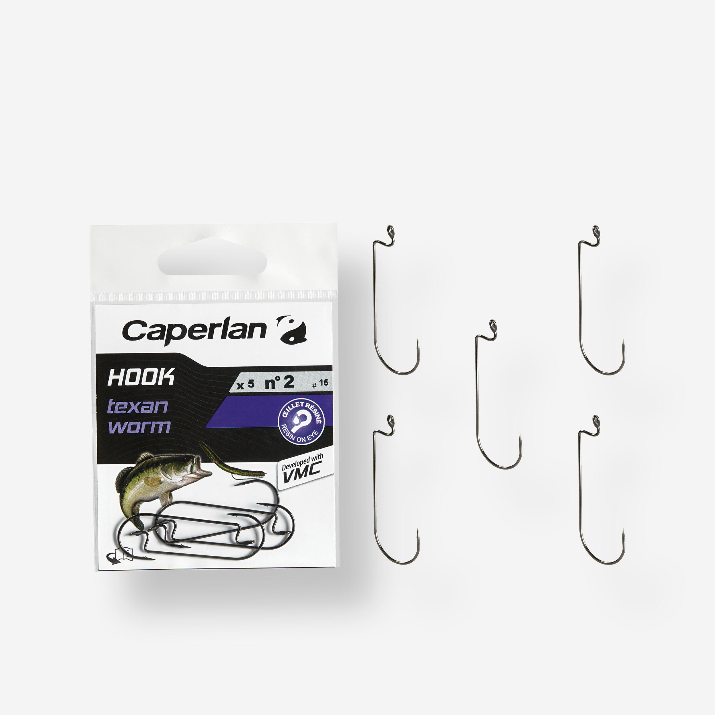 CAPERLAN TEXAN WORM FISHING HOOK 2