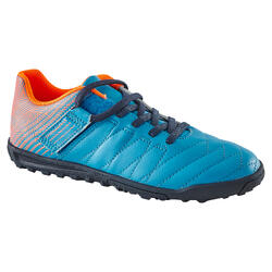 Agility 300 HG Kids' Rip-Tab Hard Ground Football Boots - Blue/Orange