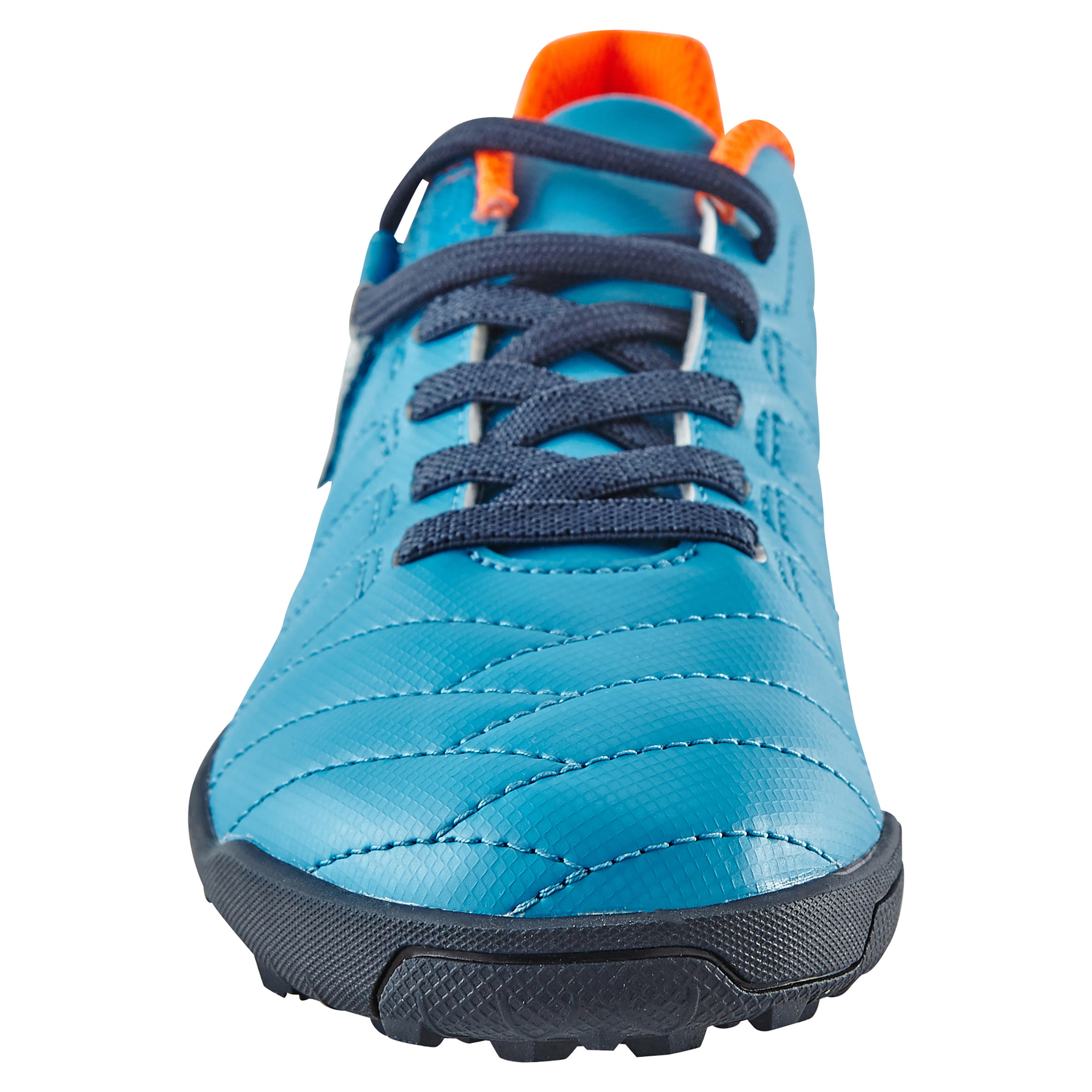 Agility 300 HG Kids' Rip-Tab Hard Ground Football Boots - Blue/Orange 4/14
