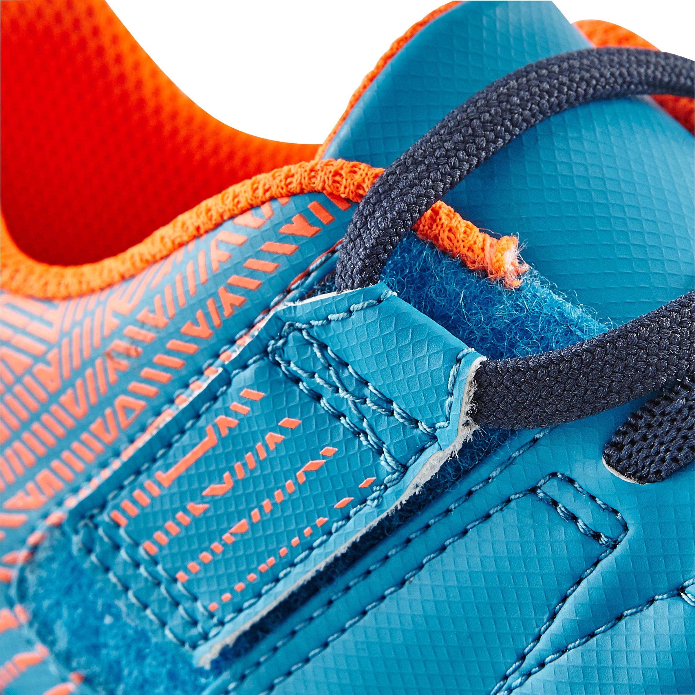 Agility 300 HG Kids' Rip-Tab Hard Ground Football Boots - Blue/Orange 11/14