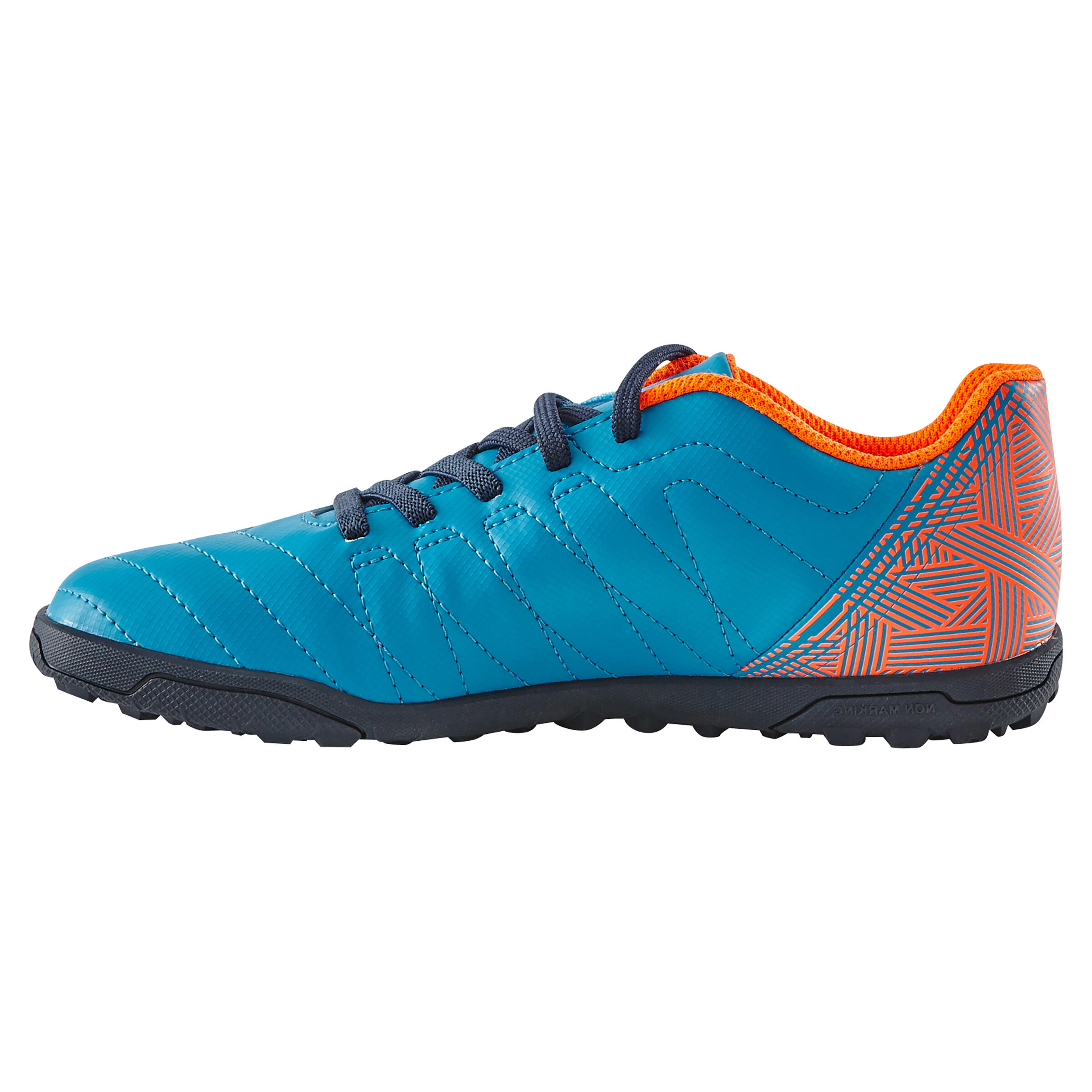 Agility 300 HG Kids' Rip-Tab Hard Ground Football Boots - Blue/Orange 3/14