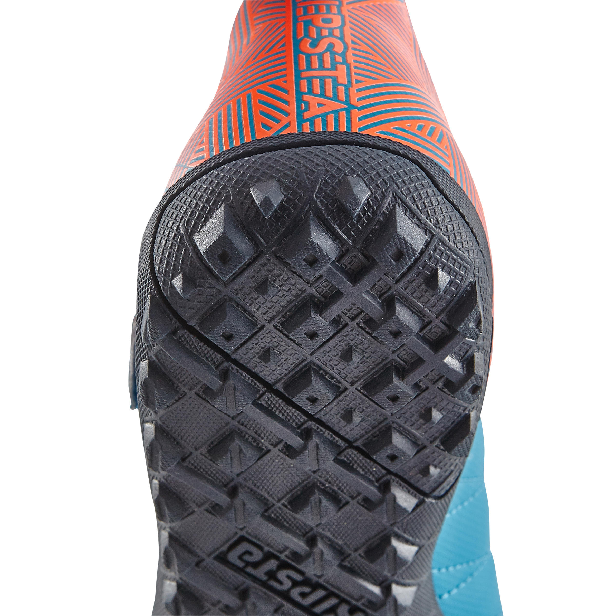 Agility 300 HG Kids' Rip-Tab Hard Ground Football Boots - Blue/Orange 9/14
