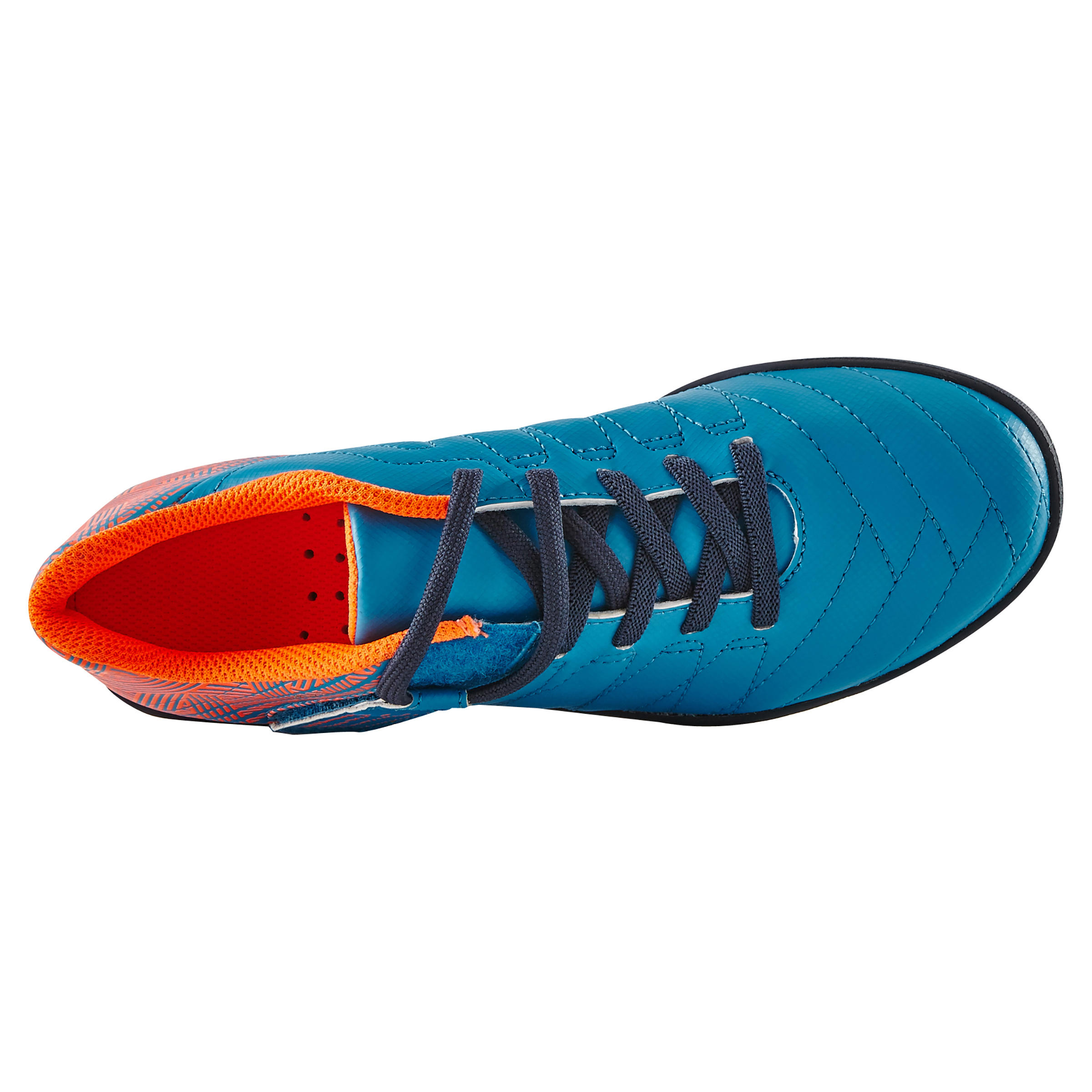 Agility 300 HG Kids' Rip-Tab Hard Ground Football Boots - Blue/Orange 6/14
