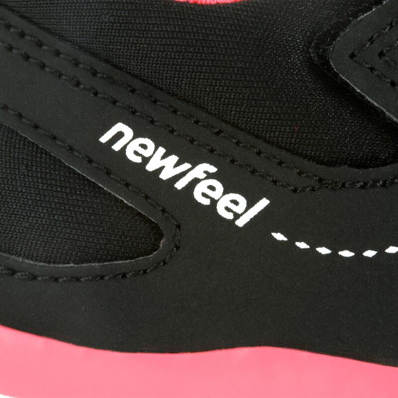 Scarpe da ginnastica bambino PW 540 leggere e traspiranti nero-rosa dal 28 al 39