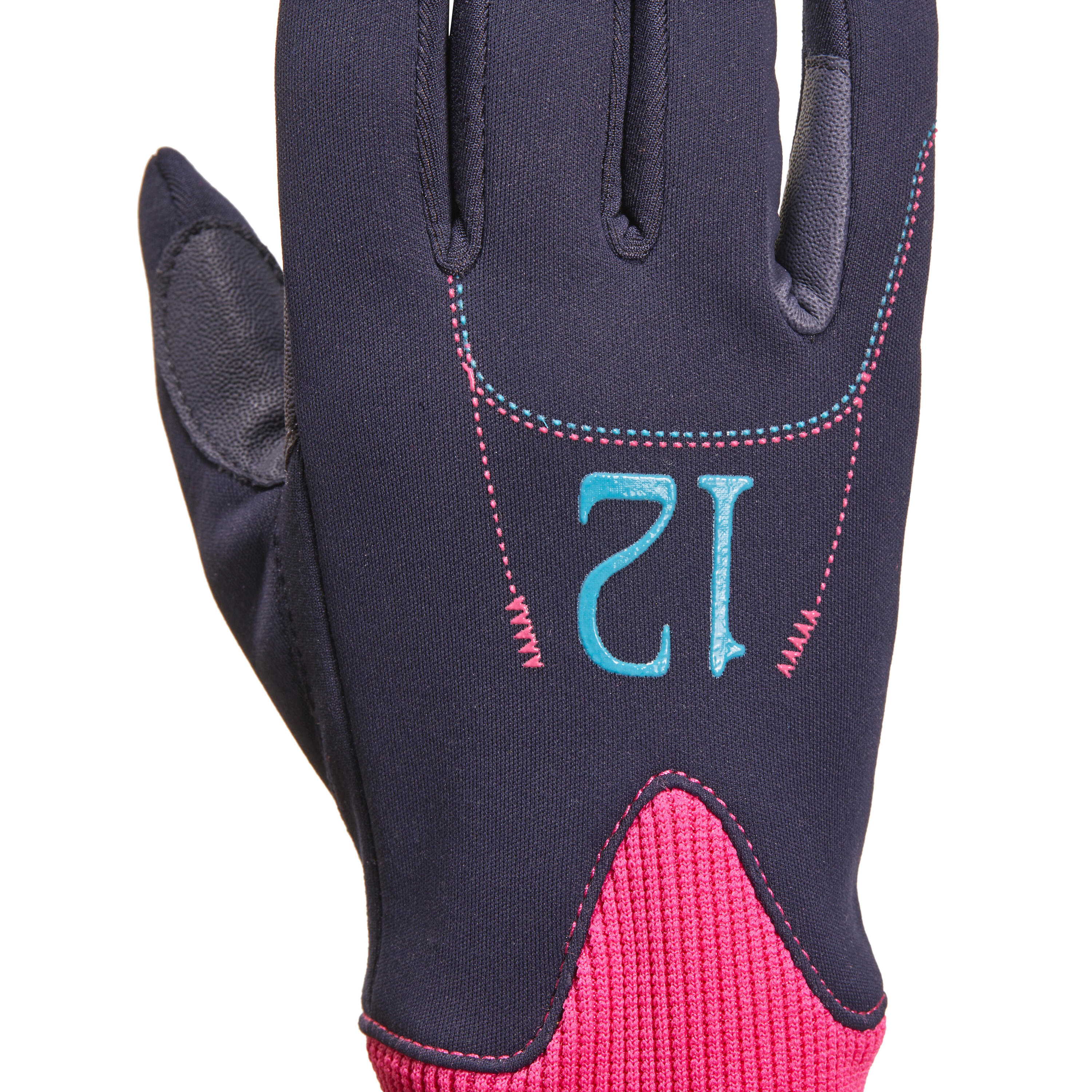 Easywear Children's Warm Horse Riding Gloves - Blue 7/10