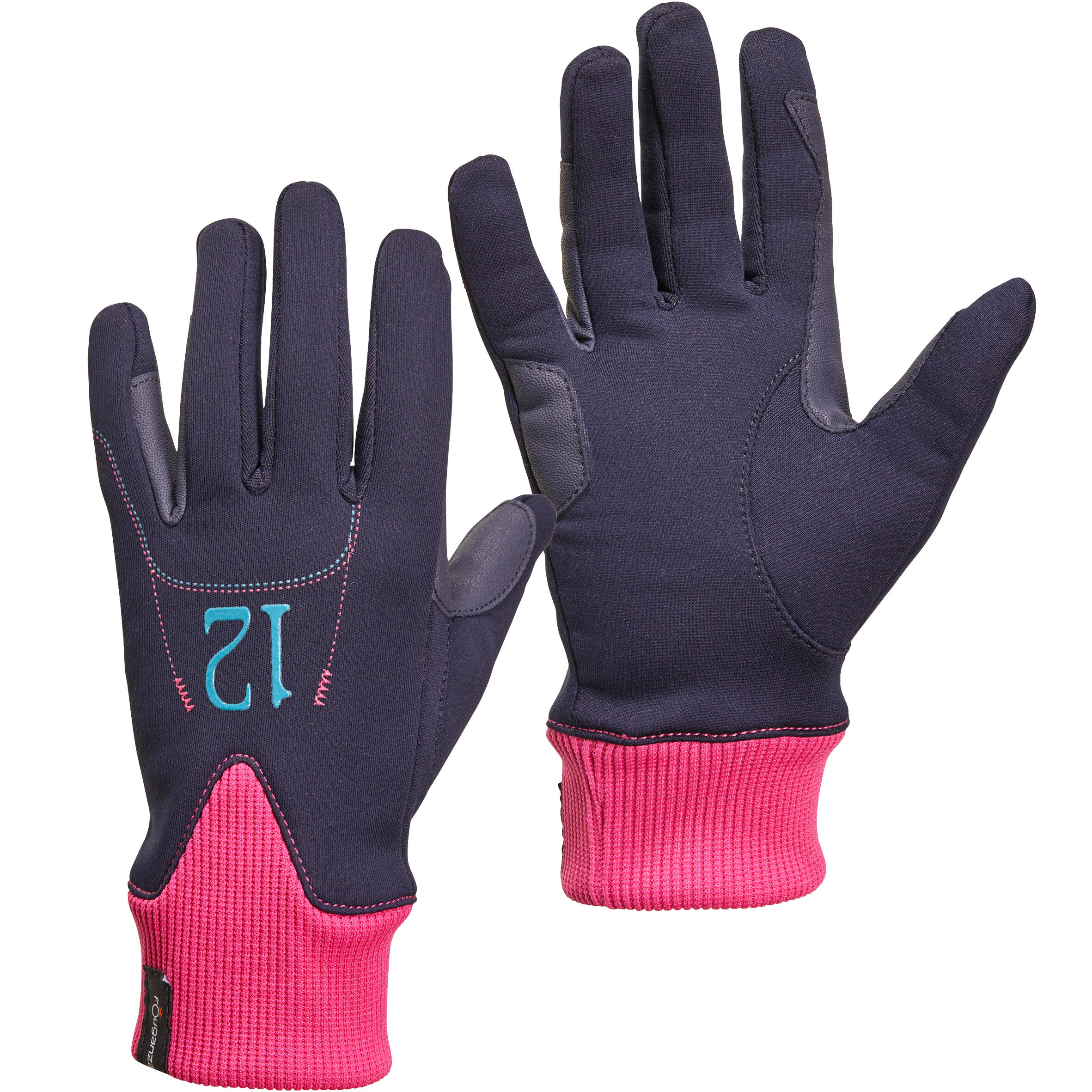 Easywear Children's Warm Horse Riding Gloves - Blue 3/10