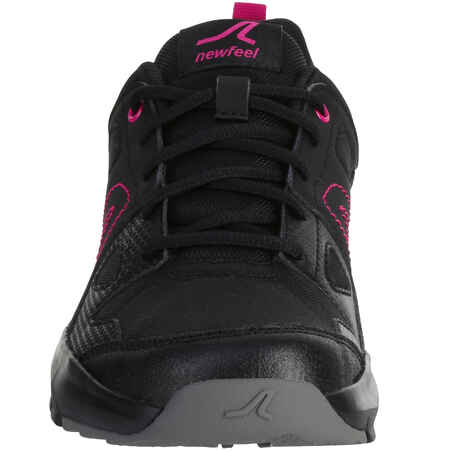 נעלי צעידה ספורטיביות לנשים דגם HW100 - שחור/ורוד