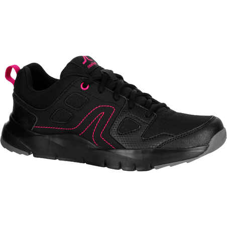 HW 100 Women's Fitness Walking Shoes - Black/Pink