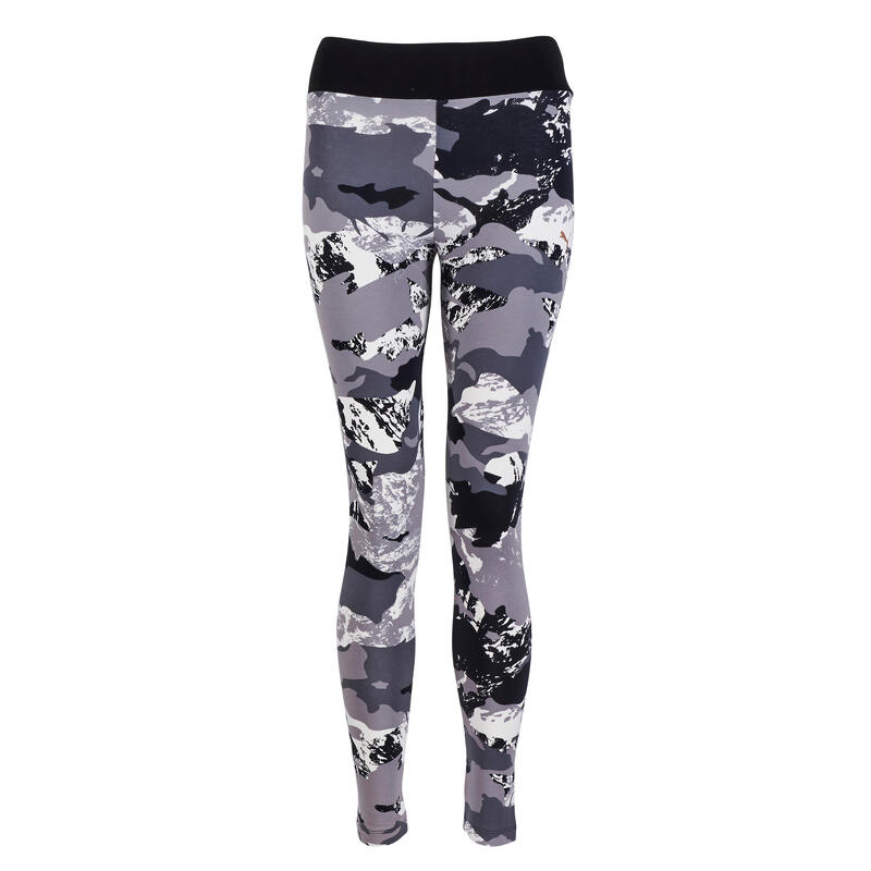 Leggings bambina gym grigio-nero-bianco