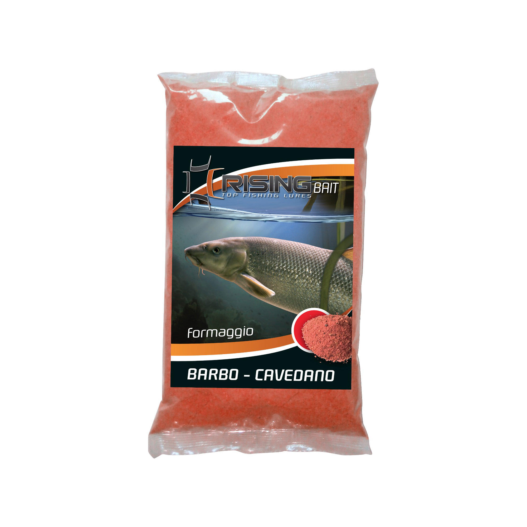 RISING BAIT Pastura pesca passata feeder Rising Bait Barbo/Cavedano rossa formaggio 1Kg