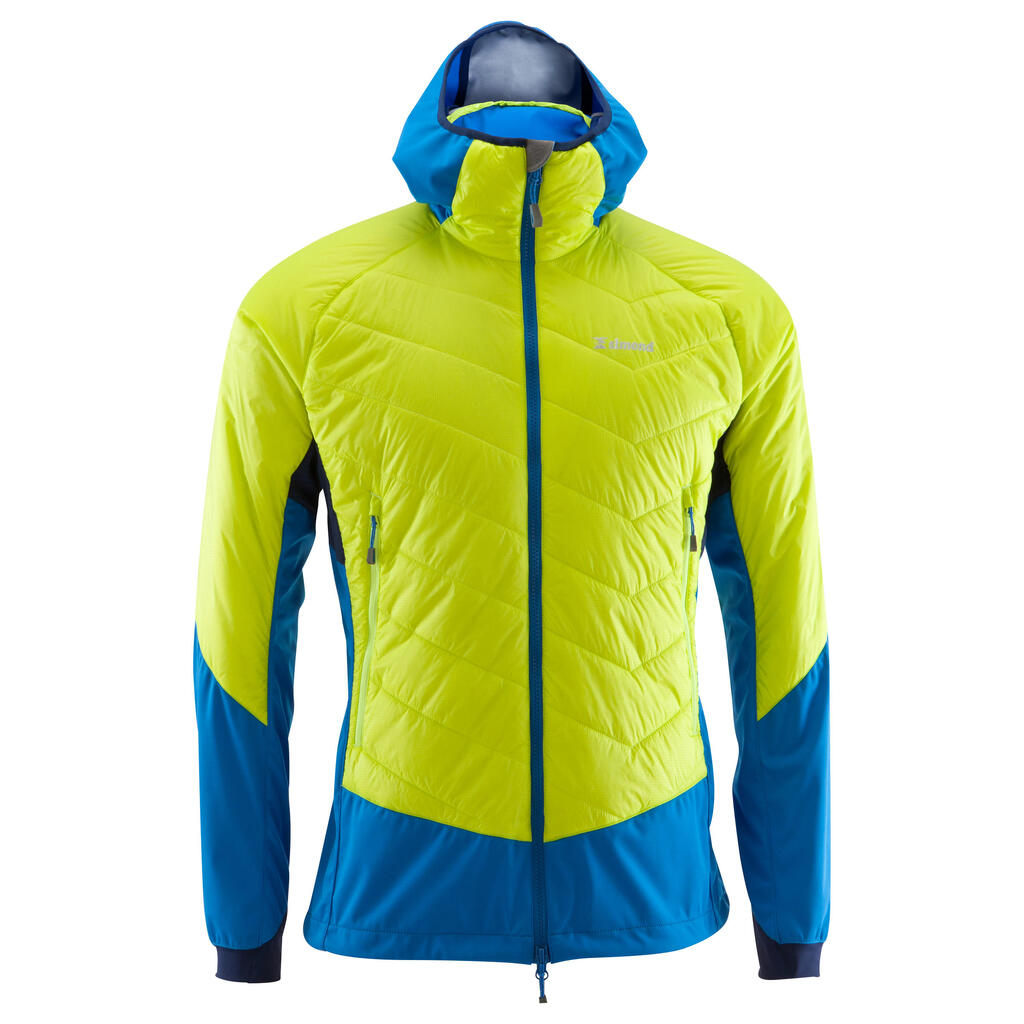 Men’s Limited Edition Hybrid Sprint Insulating Jacket: aniseed green and blue