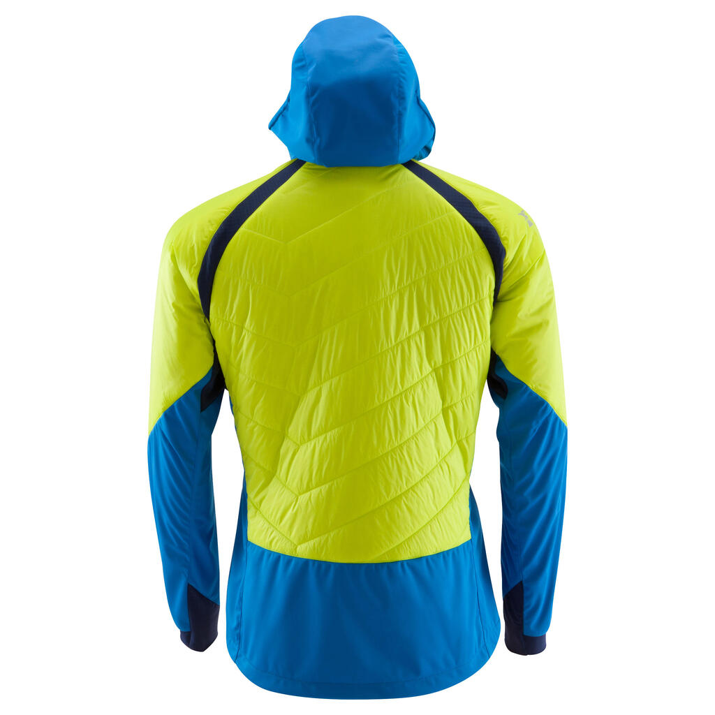 Men’s Limited Edition Hybrid Sprint Insulating Jacket: aniseed green and blue