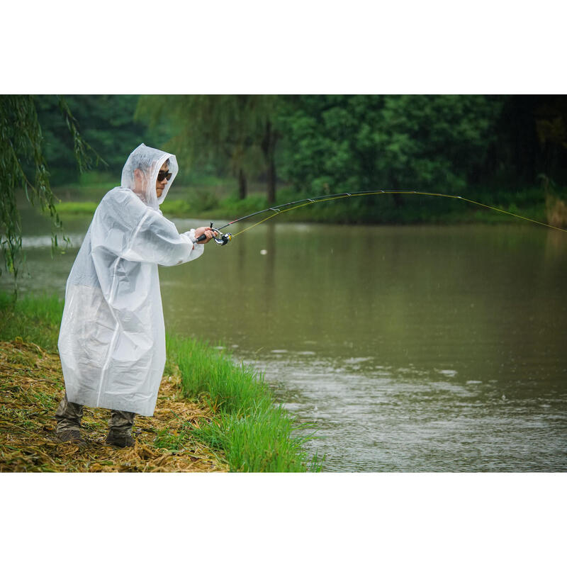 PONCHO POCKET WATERPROOF FISHING PONCHO - DARK BLUE