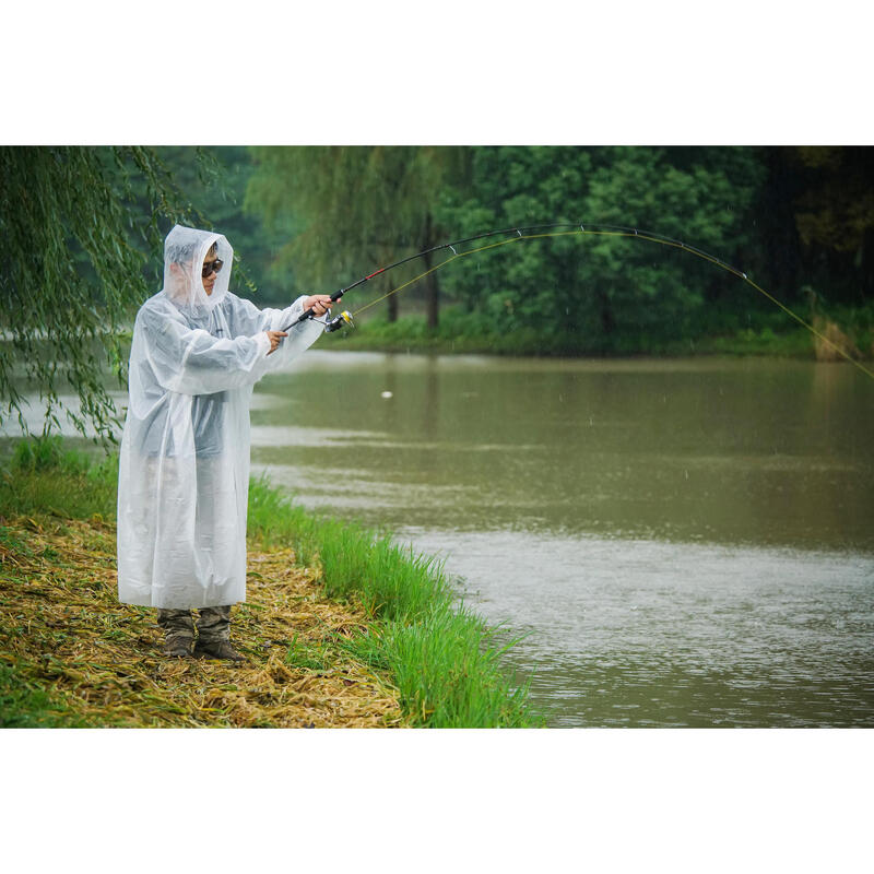 PONCHO POCKET WATERPROOF FISHING PONCHO - DARK BLUE