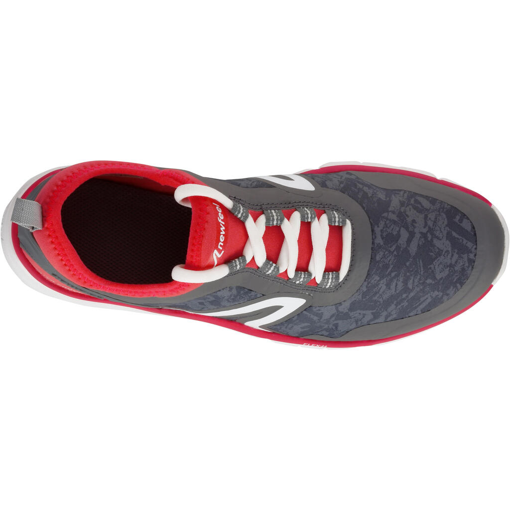 Walkingschuhe wasserdicht PW 580 RespiDry Damen grau/rot