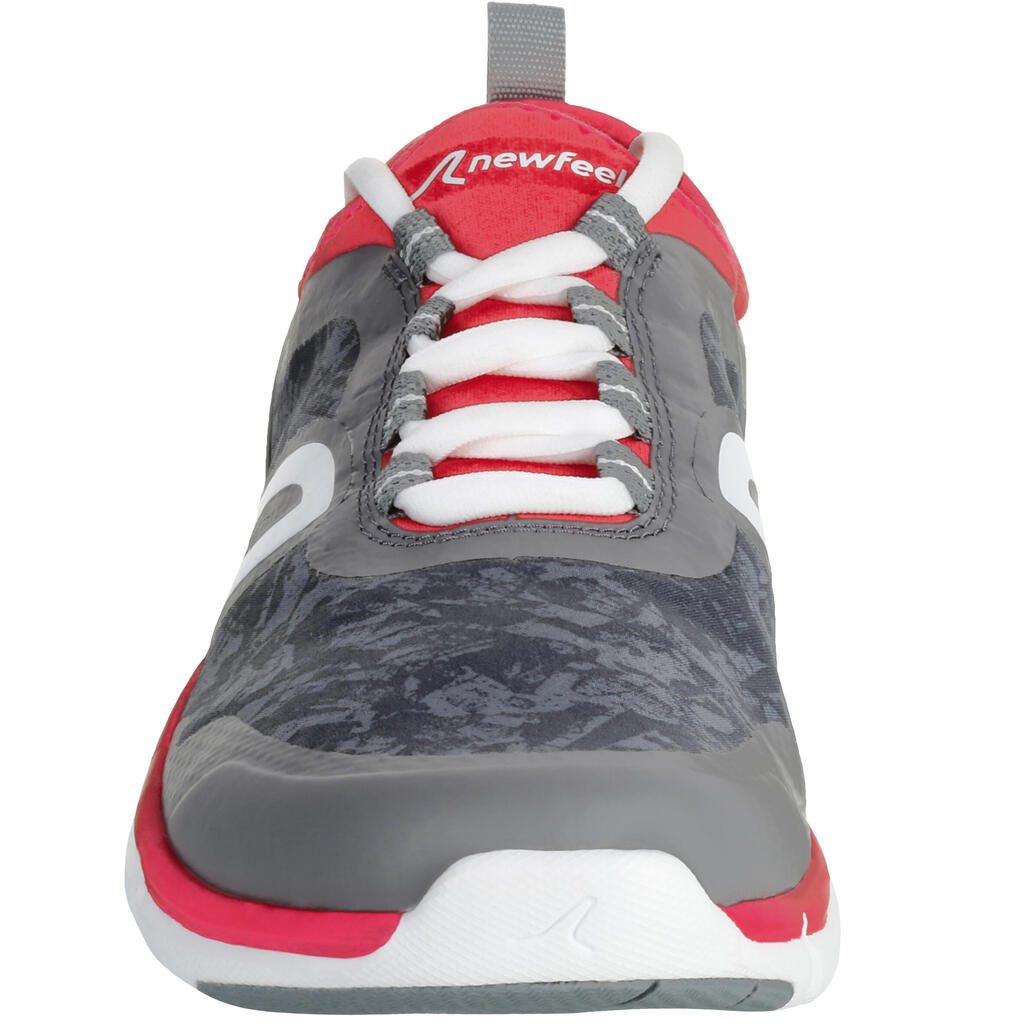 Dámska obuv PW 580 RespiDry na športovú chôdzu sivo-ružová