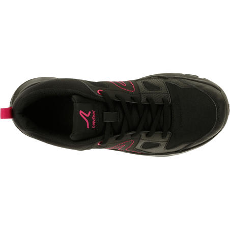 HW 100 Fitness Walking Shoes - Black/Pink - Women's