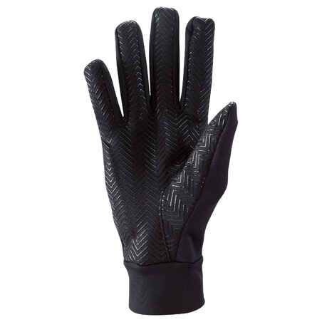 Adult water repellent football gloves, black
