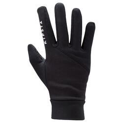 Guantes térmicos de fútbol niños kipsta keepdry 500 negro