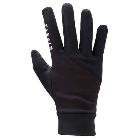 Kids' water repellent football gloves, black