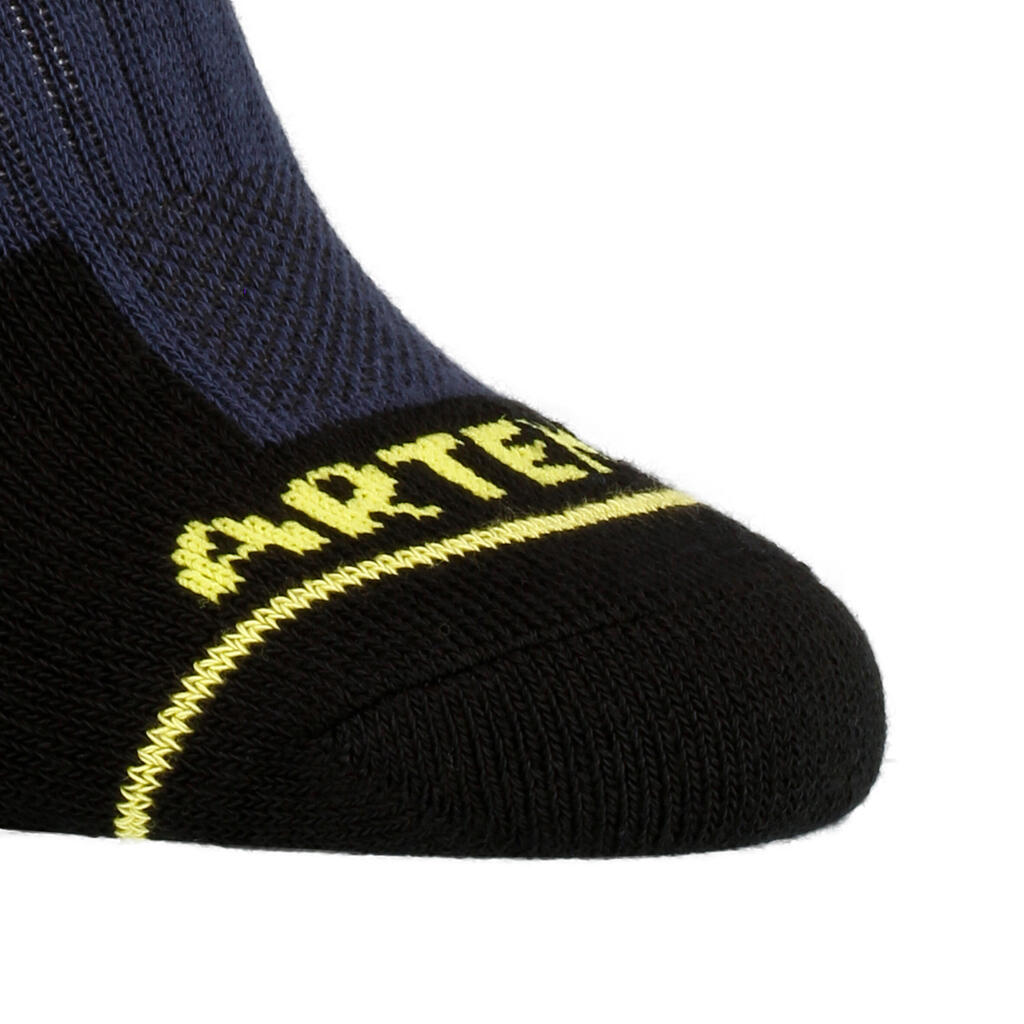 RS 500 Adult High Sports Socks 4-Pack - Dark/Lemon Yellow