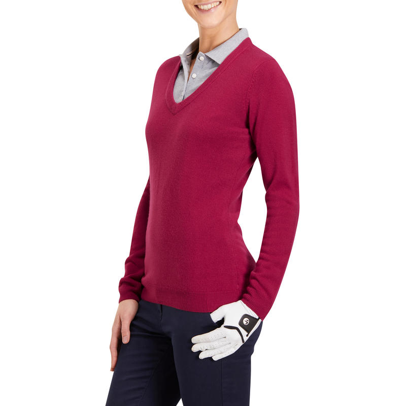 100 Women's Golf Sweater Pink Decathlon