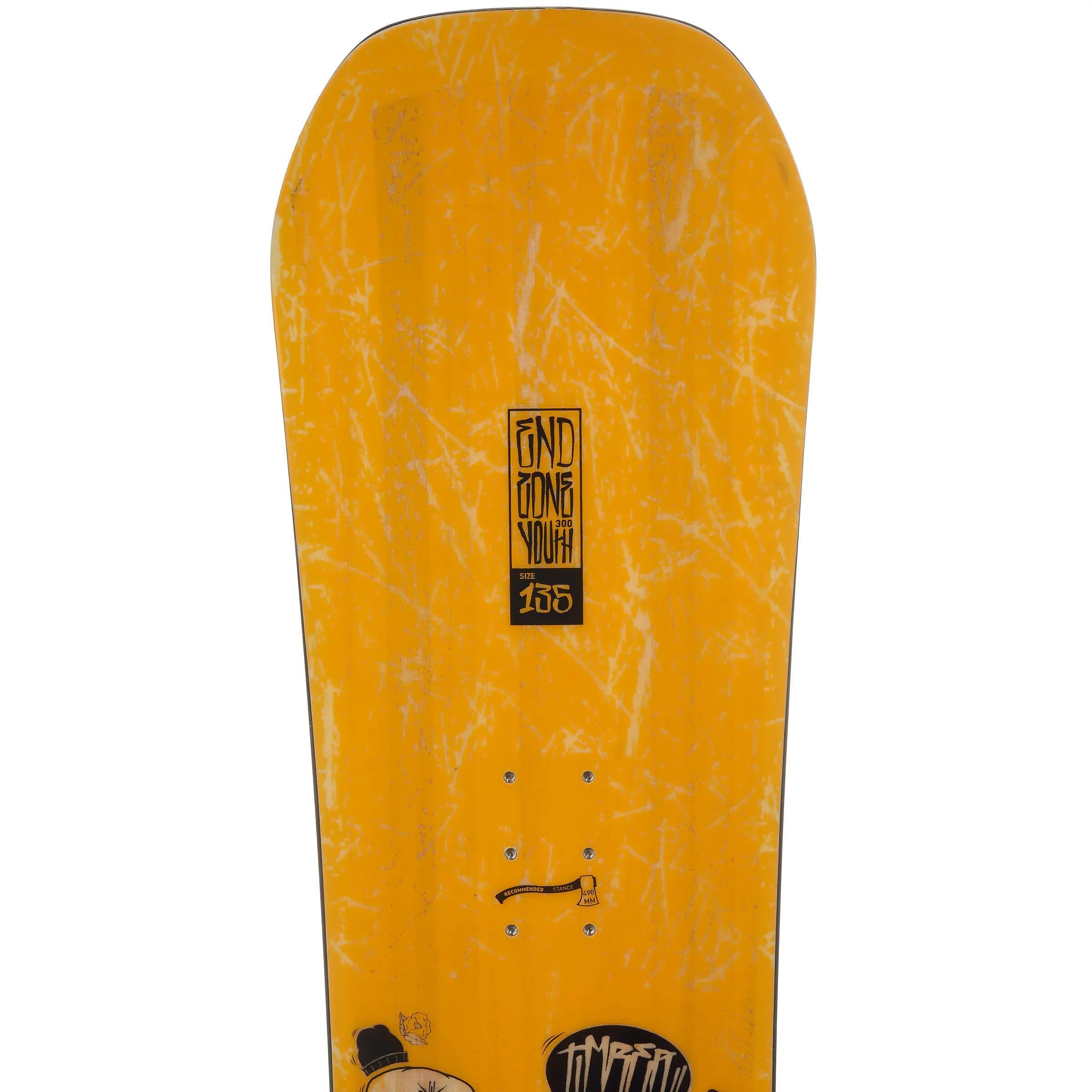 End Zone 300 Youth Children's Snowboard - Yellow 3/3