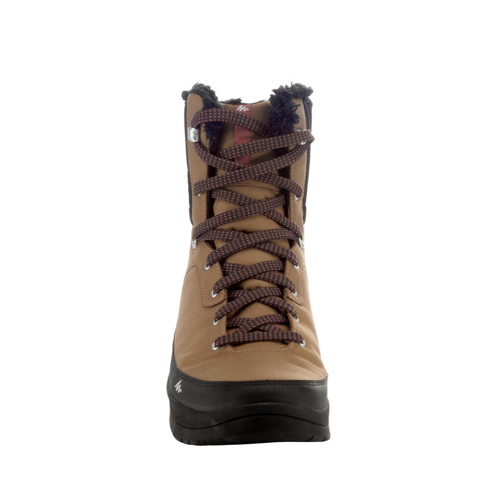 SH100 Men's High Warm and Waterproof Snow Hiking Boots - Brown