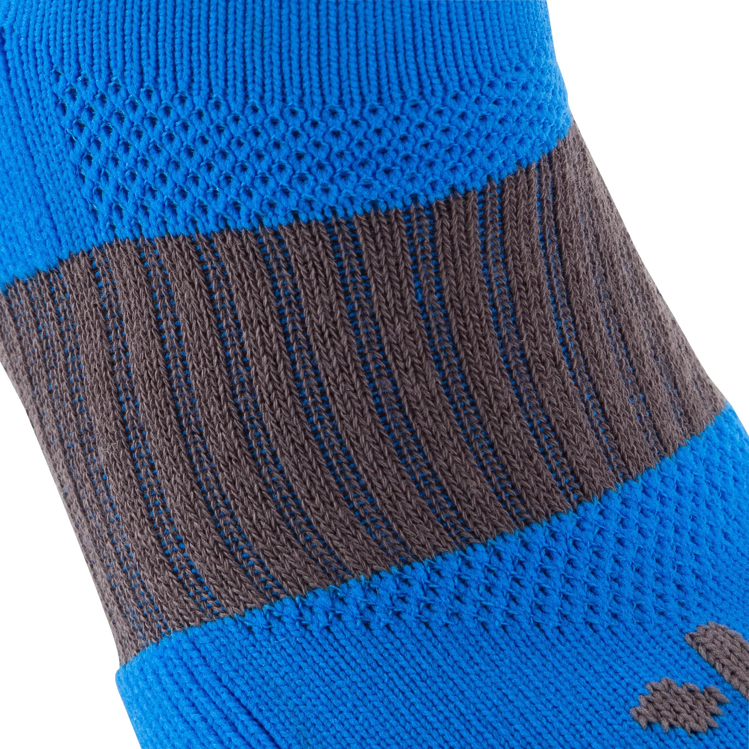 F500 Junior High Football Socks - Blue/Grey 3/7