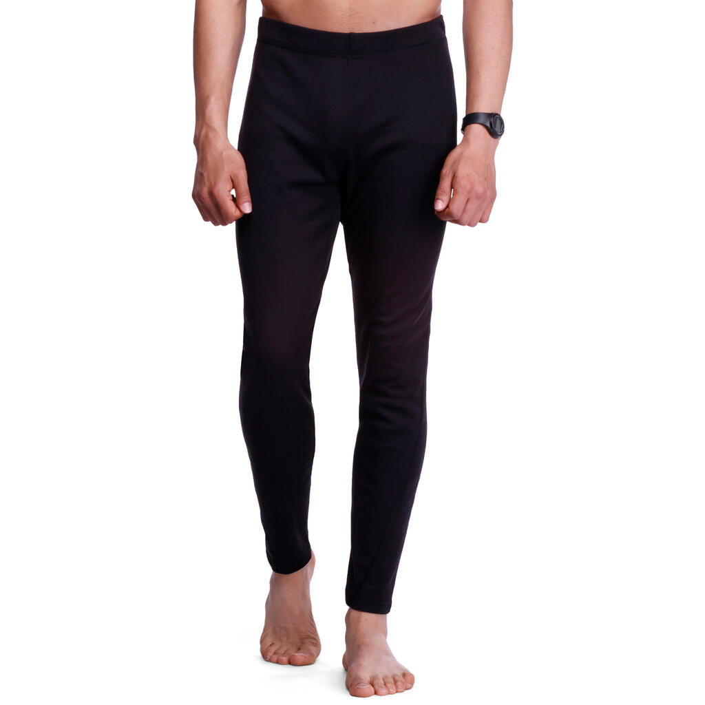 SIMPLE WARM MEN'S TROUSERS SKI BASE LAYER - BLACK