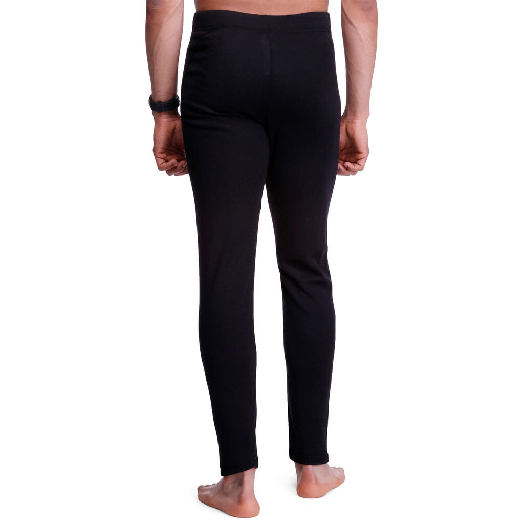 SIMPLE WARM MEN'S TROUSERS SKI BASE LAYER - BLACK