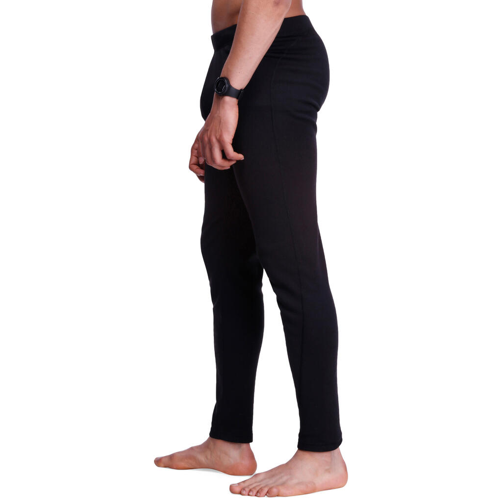 SIMPLE WARM MEN'S TROUSERS SKI BASE LAYER - BLACK