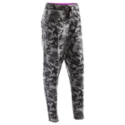 Pantalon danse carrot camouflage gris femme