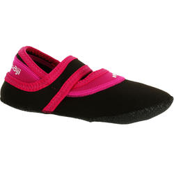 Chaussons d'aquabike aquaballerine noir rose