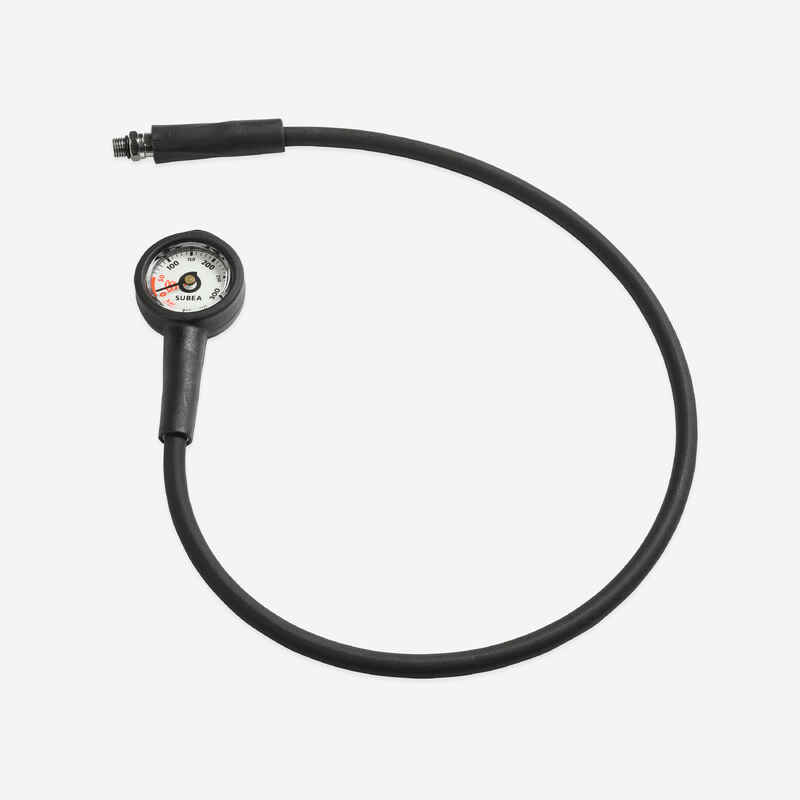 SCD 300 bar diving pressure gauge with luminescent bottom Decathlon