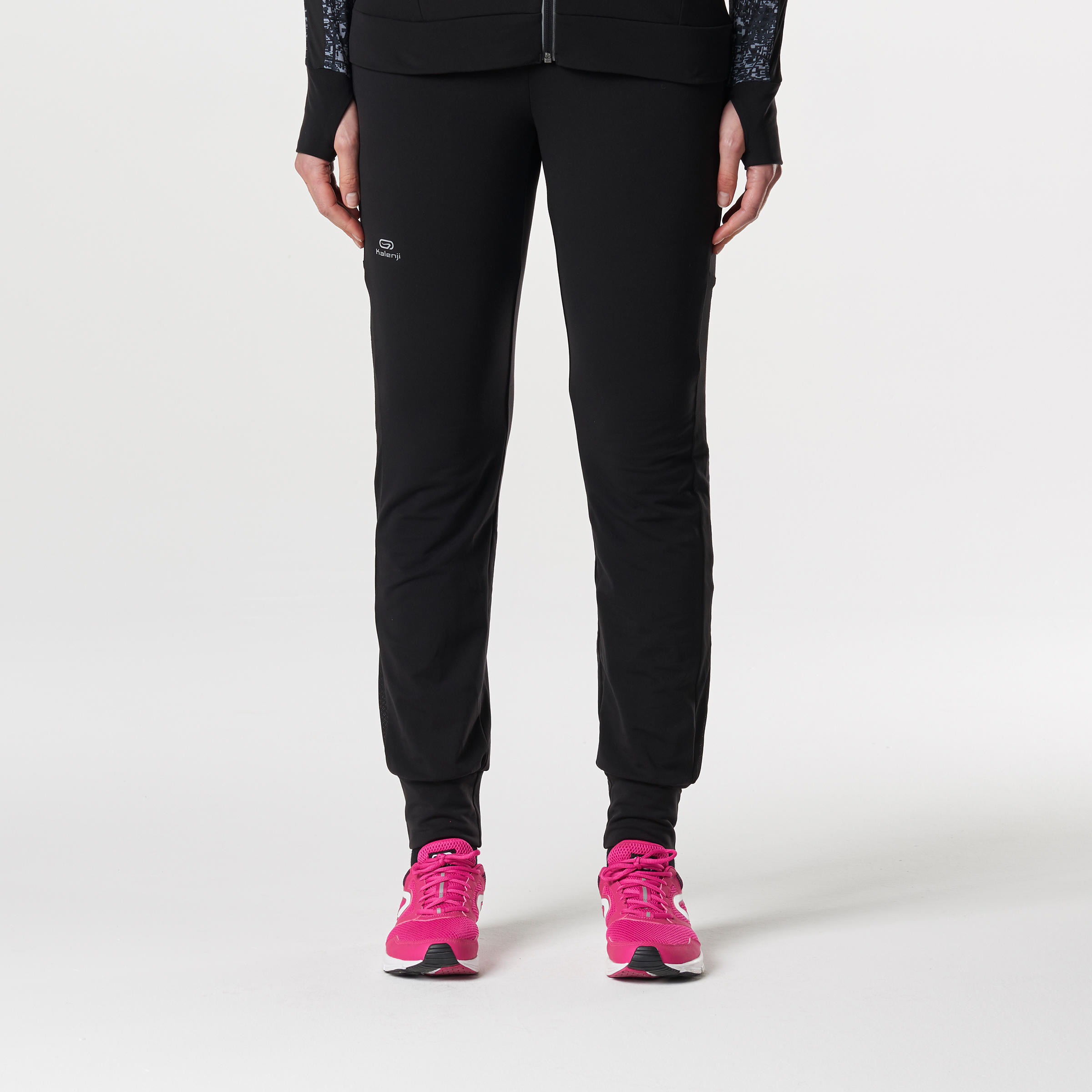 Run Warm Women's Running Trousers Black Decathlon