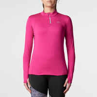 RUN WARM WOMEN'S RUNNING LONG-SLEEVED JERSEY - PINK