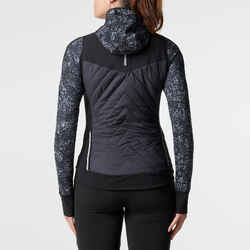 Women's sleeveless running jacket Warm - black