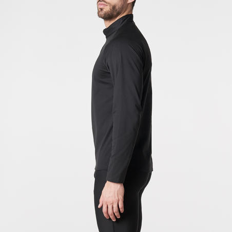 „Run Warm“ vyrų marškinėliai ilgomis rankovėmis – juodi