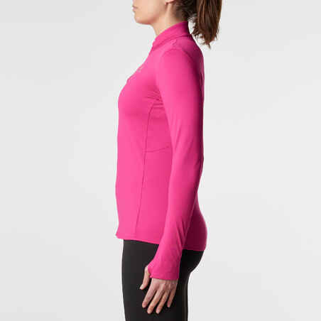 RUN WARM WOMEN'S RUNNING LONG-SLEEVED JERSEY - PINK