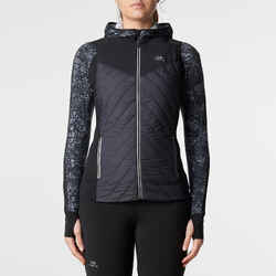 Women's sleeveless running jacket Warm - black